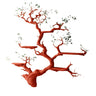 Lunareth Handcrafted Solid Wood Floating Tree Bookshelf