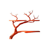 Lunareth Handcrafted Solid Wood Tree Bookshelf