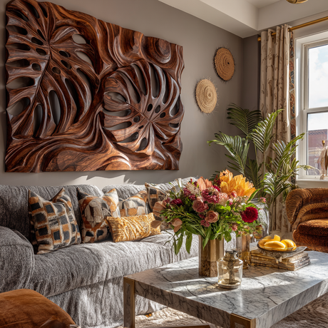 Lunaris Sculpted Solid Wood Wall Art - Timberustic Wall Art