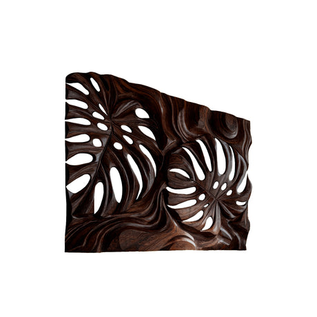 Lunaris Sculpted Solid Wood Wall Art Dark Walnut - Timberustic Wall Art