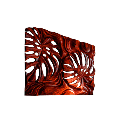 Lunaris Sculpted Solid Wood Wall Art Mahogany - Timberustic Wall Art