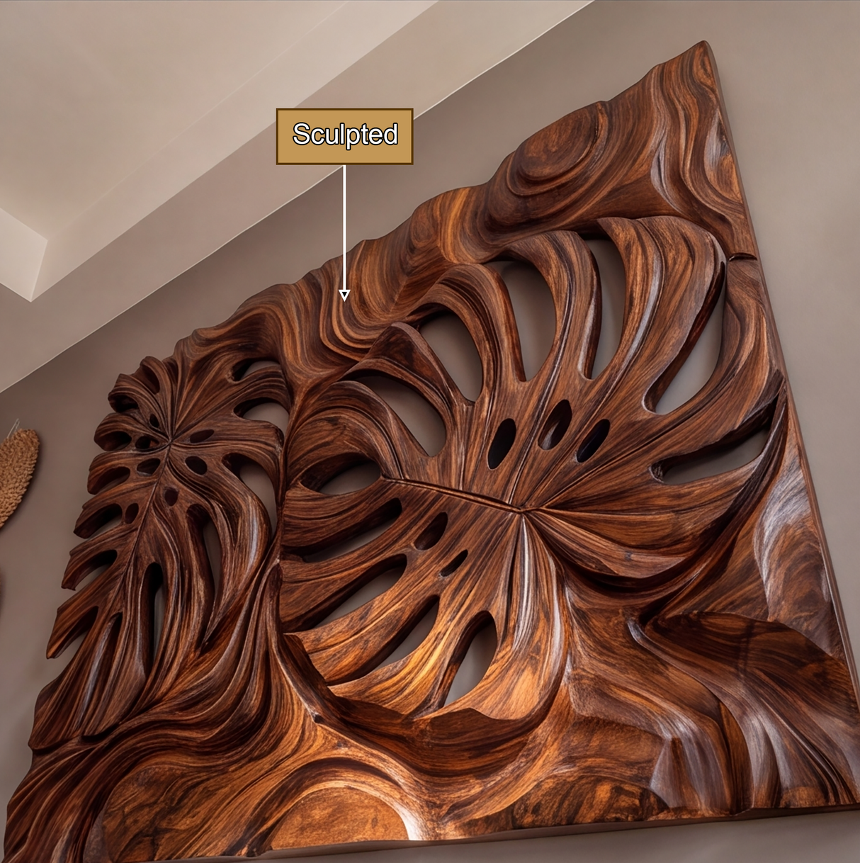 Lunaris Sculpted Solid Wood Wall Art - Timberustic Wall Art