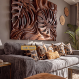 Lunaris Sculpted Solid Wood Wall Art - Timberustic Wall Art