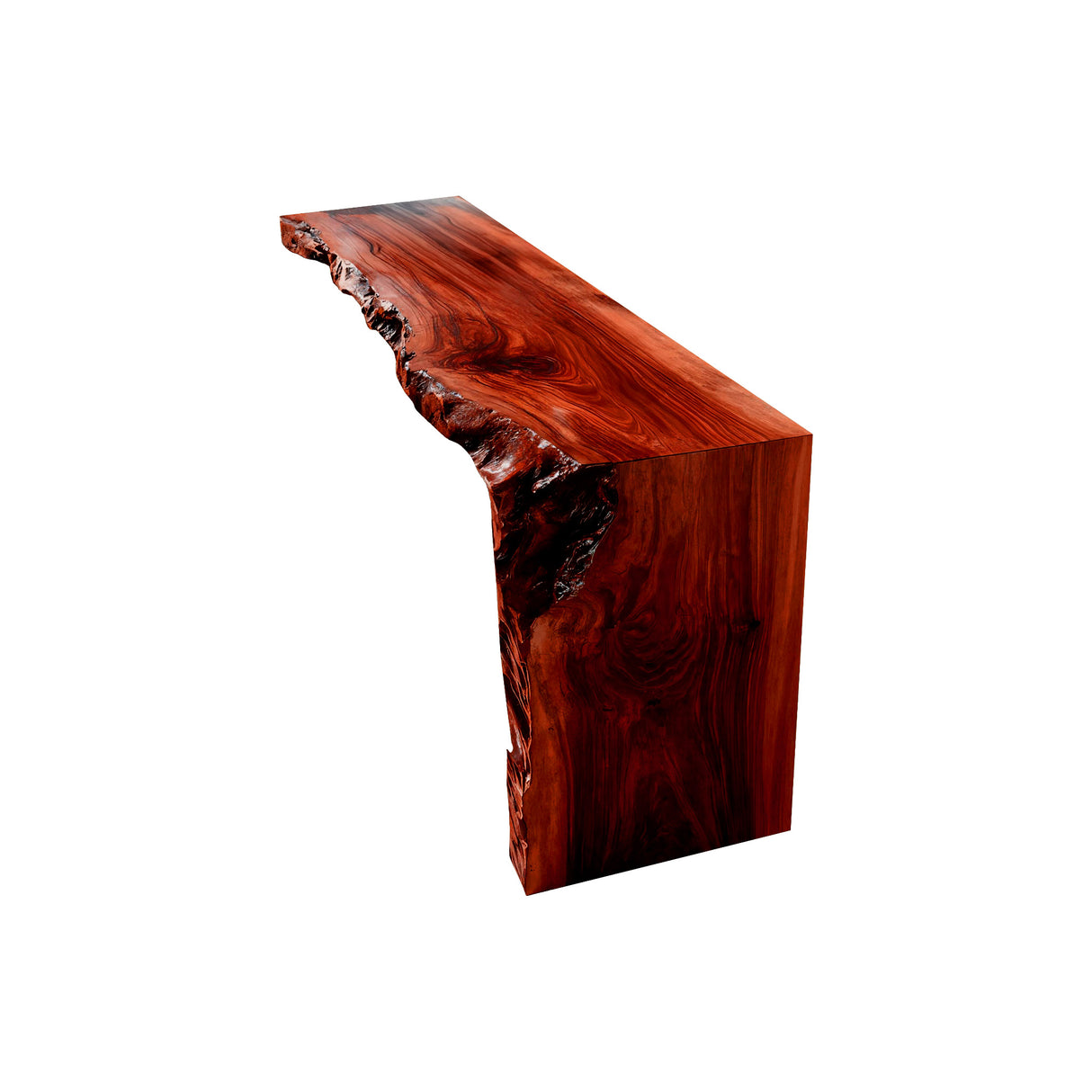 Lunaro Live Edge Solid Wood Sofa Arm Table Mahogany - Timberustic Sofa Arm Table