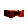 Lunaro Sculpted Solid Wood Floating Bathroom Vanity with Integrated Sink and Storage Mahogany - Timberustic Floating Bathroom Vanity with Integrated Sink and Open Storage
