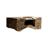 Lunaro Sculpted Solid Wood Floating Bathroom Vanity with Integrated Sink and Storage Natural Oak - Timberustic Floating Bathroom Vanity with Integrated Sink and Open Storage