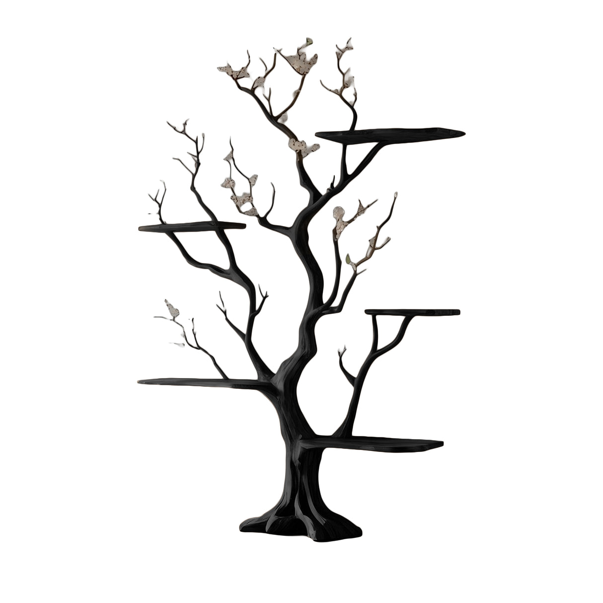 Lunavine Handcrafted Solid Wood Tree Bookshelf