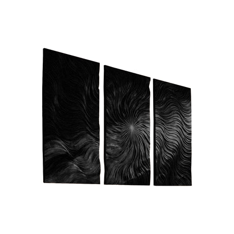 Luneth Solid Wood Sculpted Wall Art Black - Timberustic Wall Art