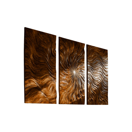 Luneth Solid Wood Sculpted Wall Art Brown - Timberustic Wall Art