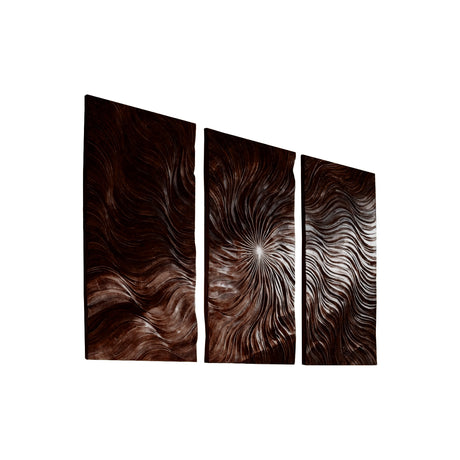 Luneth Solid Wood Sculpted Wall Art Dark Walnut - Timberustic Wall Art