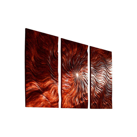 Luneth Solid Wood Sculpted Wall Art Mahogany - Timberustic Wall Art