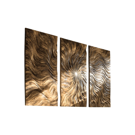 Luneth Solid Wood Sculpted Wall Art Natural Oak - Timberustic Wall Art