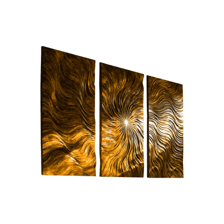 Luneth Solid Wood Sculpted Wall Art Teak - Timberustic Wall Art