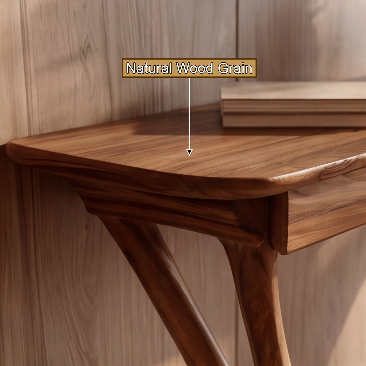 Lunethar Sculpted Solid Wood Console Table SPA902481