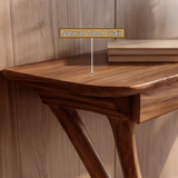 Lunethar Sculpted Solid Wood Console Table SPA902481