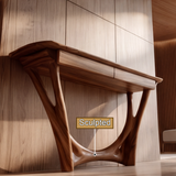 Lunethar Sculpted Solid Wood Console Table SPA902481