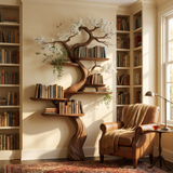 Lunewillow Handcrafted Solid Wood Tree Bookshelf