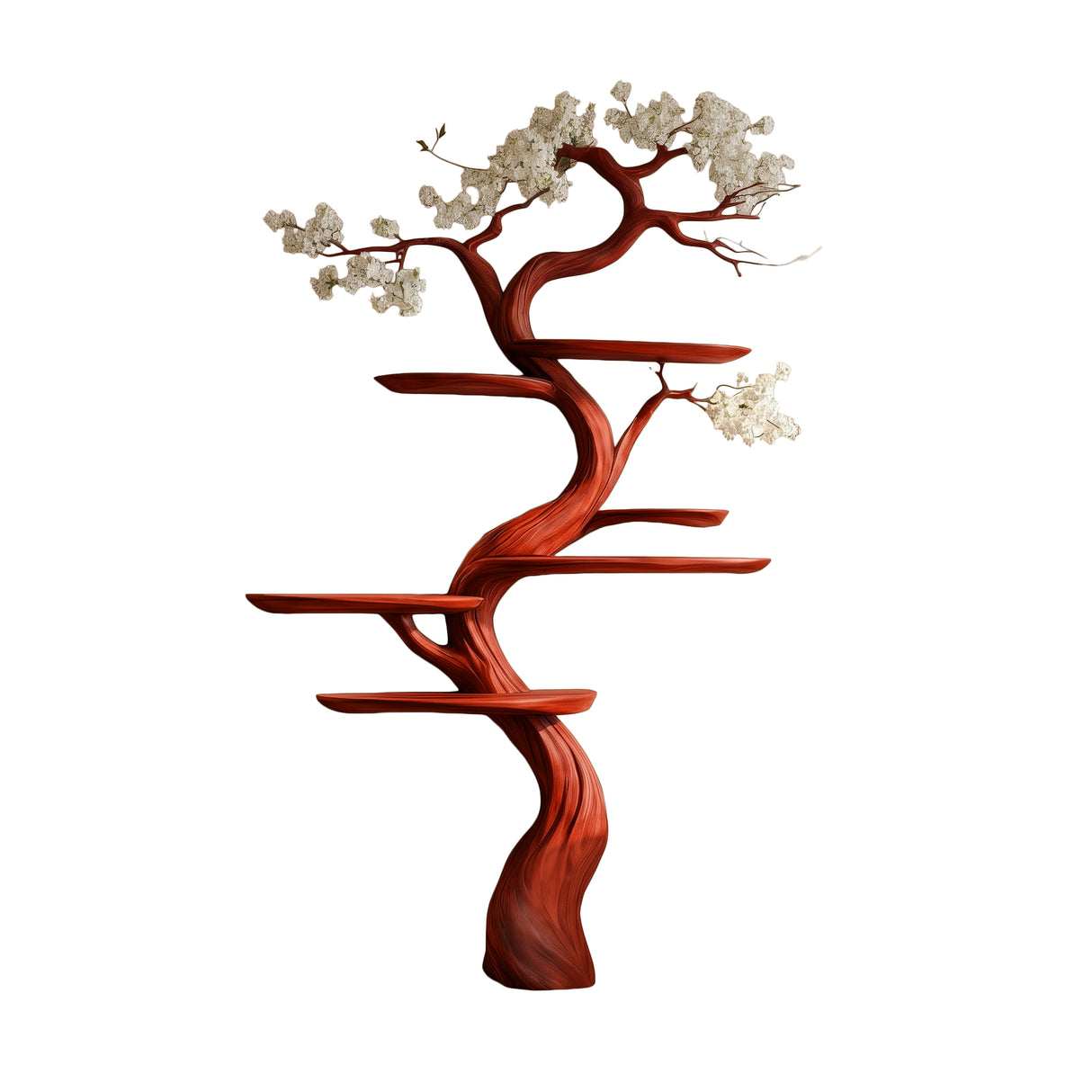 Lunewillow Handcrafted Solid Wood Tree Bookshelf