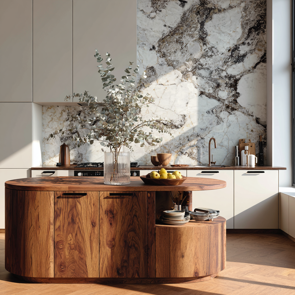 Lunor Arc Solid Wood Kitchen Island - Timberustic Kitchen Island