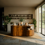 Lunor Arc Solid Wood Kitchen Island - Timberustic Kitchen Island