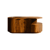 Lunor Arc Solid Wood Kitchen Island Brown - Timberustic Kitchen Island
