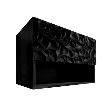 Lunor Sculpted Solid Wood Floating Bathroom Cabinet