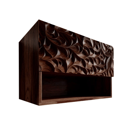 Lunor Sculpted Solid Wood Floating Bathroom Cabinet