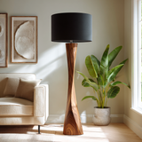 Lunora Taper Sculpted Solid Wood Floor Lamp