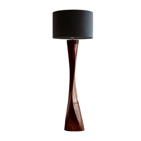 Lunora Taper Sculpted Solid Wood Floor Lamp
