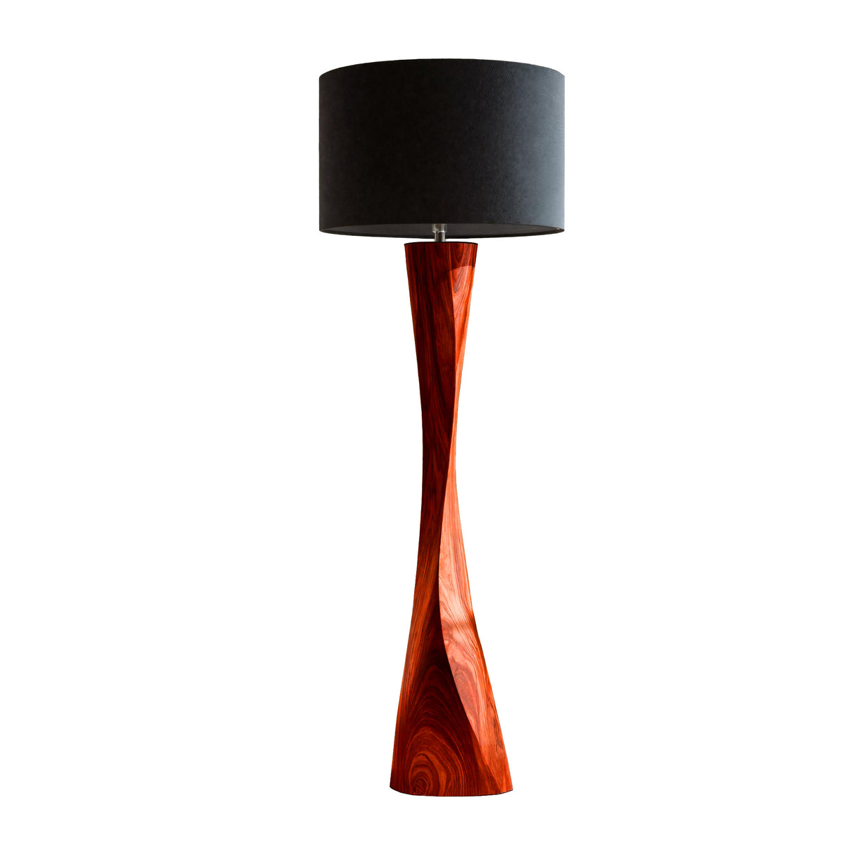 Lunora Taper Sculpted Solid Wood Floor Lamp