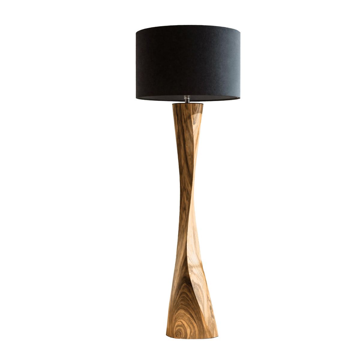 Lunora Taper Sculpted Solid Wood Floor Lamp