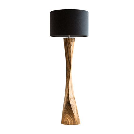Lunora Taper Sculpted Solid Wood Floor Lamp