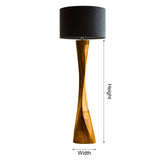 Lunora Taper Sculpted Solid Wood Floor Lamp