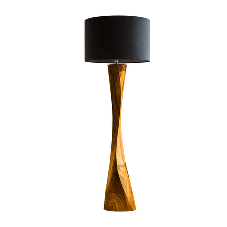 Lunora Taper Sculpted Solid Wood Floor Lamp