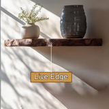 Lunvera Live Edge Solid Wood Floating Shelf SPA194295 - Timberustic Floating Shelf