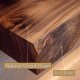 Luvorin Live Edge Solid Wood Floating Bathroom Vanity with Integrated Sink SPA653297 - Timberustic Floating Bathroom Vanity with Integrated Sink