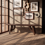 Lyra Contour Sculptural Indoor Bench - Timberustic Bench