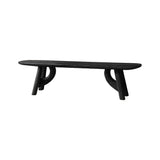 Lyra Contour Sculptural Indoor Bench Black - Timberustic Bench
