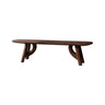 Lyra Contour Sculptural Indoor Bench Dark Walnut - Timberustic Bench