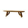 Lyra Contour Sculptural Indoor Bench Teak - Timberustic Bench