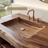 Madera Carved Freestanding Bathroom Vanity With Integrated Sink And Drawers - Timberustic Freestanding Bathroom Vanity with Drawers
