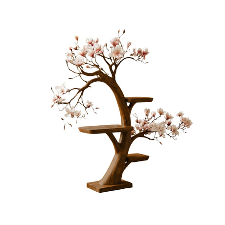 Magnolune Handcrafted Solid Wood Tree Bookshelf Brown - Timberustic Tree Bookshelf