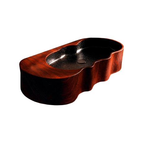Marbella Contour Solid Wood Floating Vessel Sink