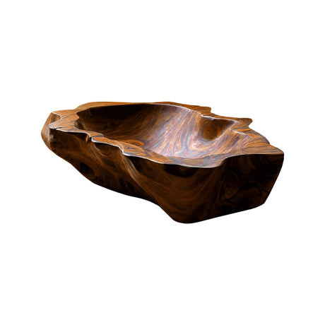 Maren Fold Hand-Carved Wooden Vessel Sink
