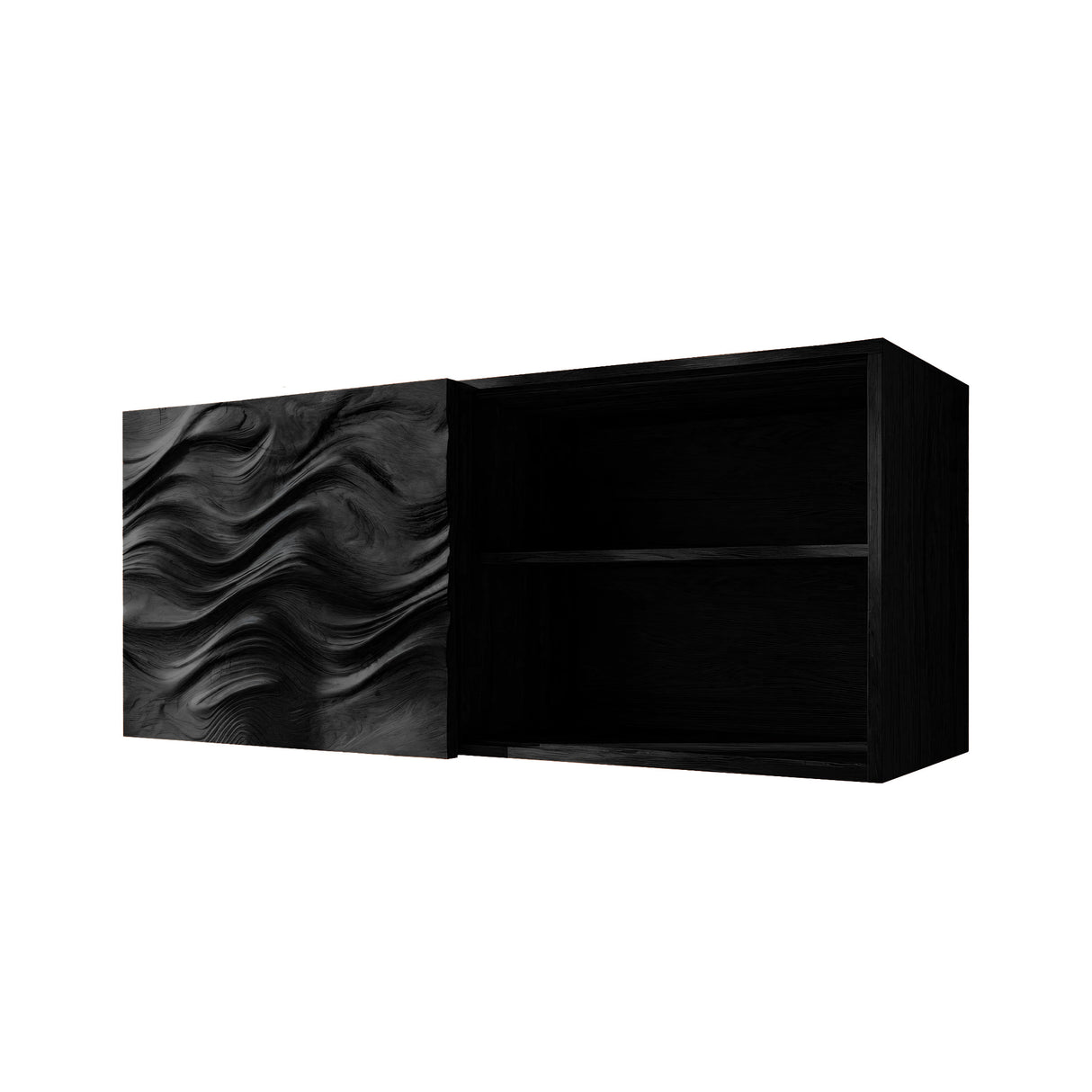 Mareon Live Edge Solid Wood Floating Bathroom Cabinet