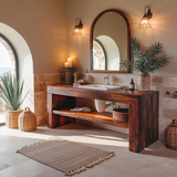 Mareta Coastal Handcrafted Solid Wood Bathroom Vanity