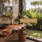 Marvello Live Edge Solid Wood Floating Bathroom Vanity SPA395936 - Timberustic Floating Bathroom Vanity