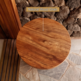 Marvello Sculpted Solid Wood Pedestal Stand - Timberustic Pedestal Stand