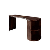 Marvento Live Edge Solid Wood Bar Table with Storage Dark Walnut - Timberustic Bar Table with Storage