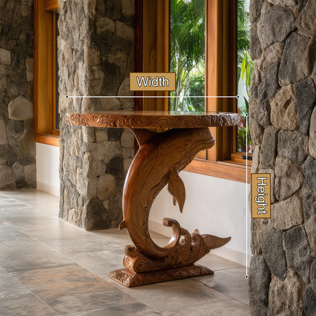 Marvion Sculpted Solid Wood Pedestal Stand - Timberustic Pedestal Stand